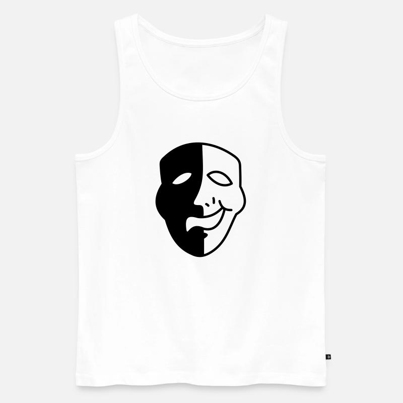 Phantom-Maske - Männer Premium Bio Tank Top - Weiß