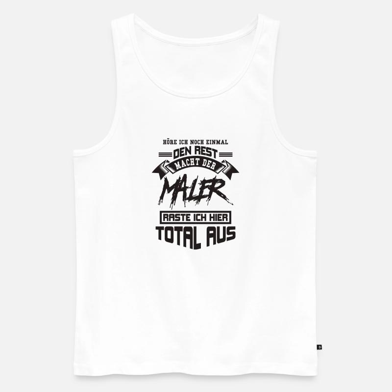 Maler - Männer Premium Bio Tank Top - Weiß