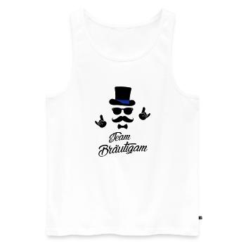 team Groom Bräutigam Polterabend Hochzeit - Débardeur bio Premium Homme - blanc - Devant - AI Model Male 178 light (178cm)