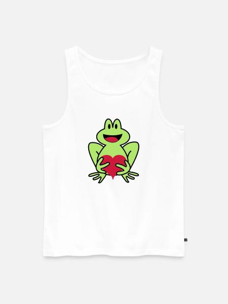 frog - Men's Premium Organic Tank Top - white