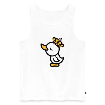 Eitel Koenig Koenigin Princesse Couronne De Chick Arrog - Débardeur bio Premium Homme - blanc - Devant - AI Model Male 178 light (178cm)