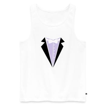 Jeune marié - Débardeur bio Premium Homme - blanc - Devant - Michal (187cm)