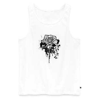rose - Men's Premium Organic Tank Top - white - Front - Michal (187cm)