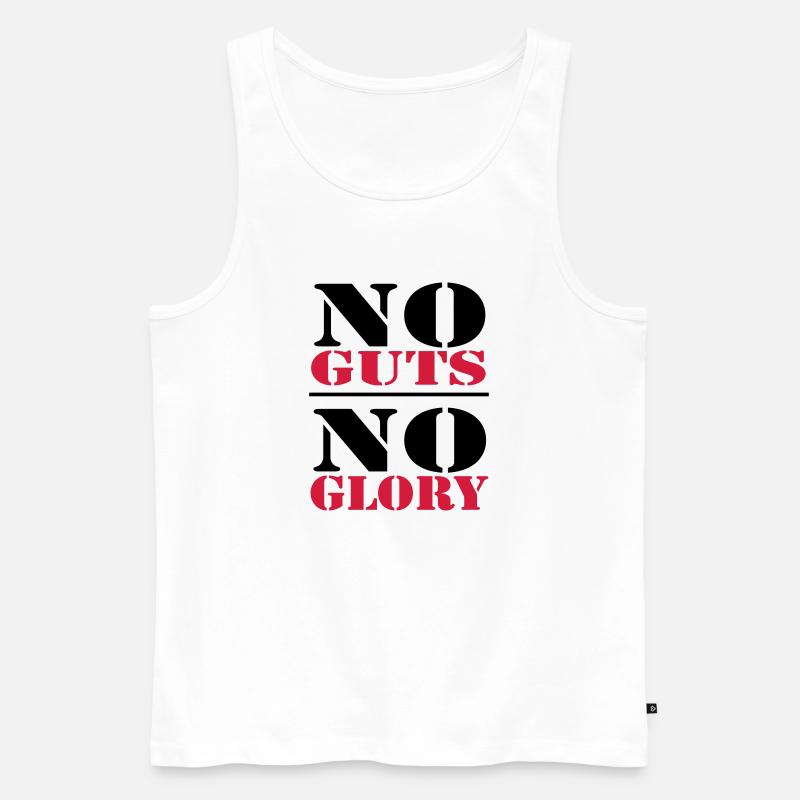 No Guts, no Glory - Männer Premium Bio Tank Top - Weiß