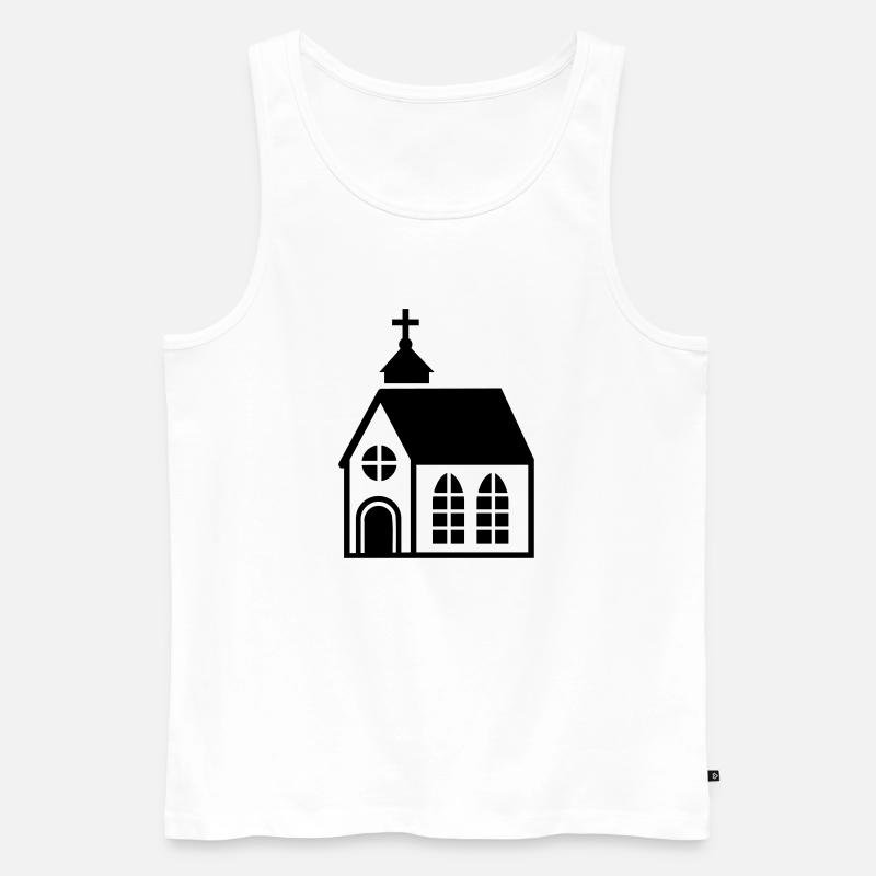 Kirche - Männer Premium Bio Tank Top - Weiß