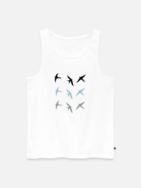 schwalben - Männer Premium Bio Tank Top - Weiß