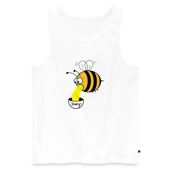 making of honey - bee :-) - Men's Premium Organic Tank Top - white - Front - AI Model Male 178 light (178cm)