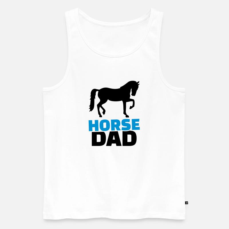 Pferd - Männer Premium Bio Tank Top - Weiß