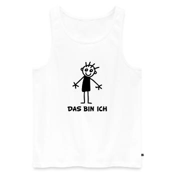 Strichmännchen Ich - Männer Premium Bio Tank Top - Weiß - Vorne - AI Model Male 178 light (178cm)