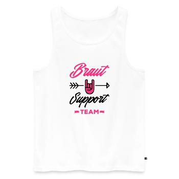 braut support team - Männer Premium Bio Tank Top - Weiß - Vorne - AI Model Male 178 light (178cm)