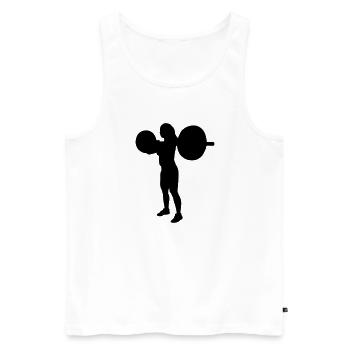 girl weights fitness - Männer Premium Bio Tank Top - Weiß - Vorne - AI Model Male 178 light (178cm)