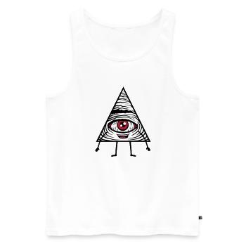 Comic Figure Eye - Men's Premium Organic Tank Top - white - Front - AI Model Male 178 light (178cm)
