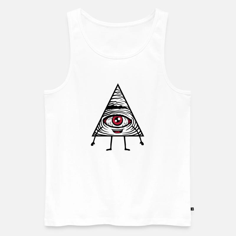 Comic Figur Auge - Männer Premium Bio Tank Top - Weiß
