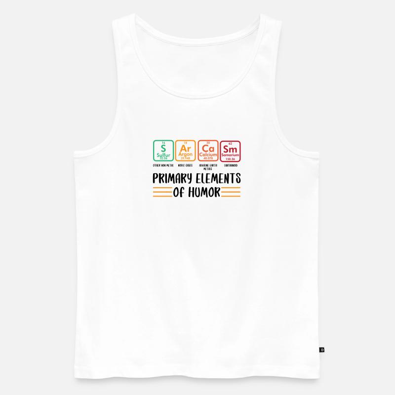 Primäre Elemente des Humors - Männer Premium Bio Tank Top - Weiß