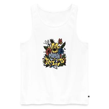 Wild - Men's Premium Organic Tank Top - white - Front - AI Model Male 178 light (178cm)