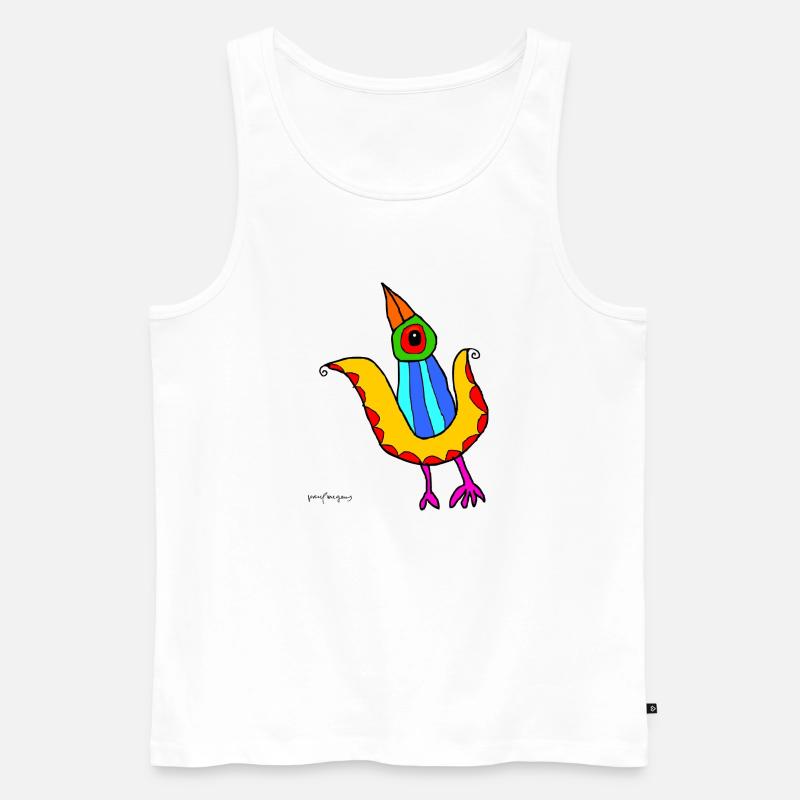 Vogel 9 - Männer Premium Bio Tank Top - Weiß