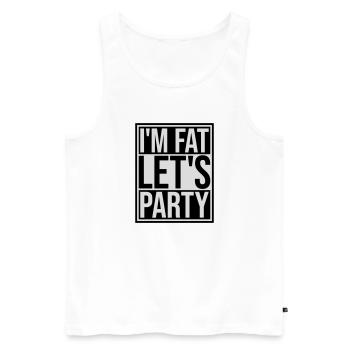 im fat lets party - Männer Premium Bio Tank Top - Weiß - Vorne - AI Model Male 178 light (178cm)