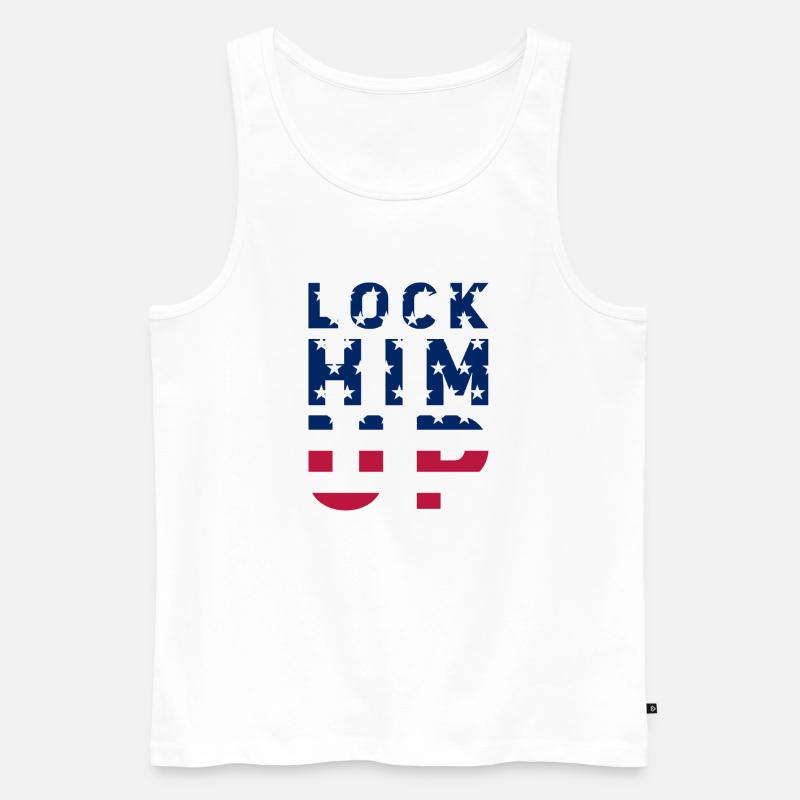 Lock him up - Männer Premium Bio Tank Top - Weiß
