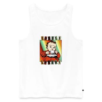 Retro Baby - Men's Premium Organic Tank Top - white - Front - Michal (187cm)