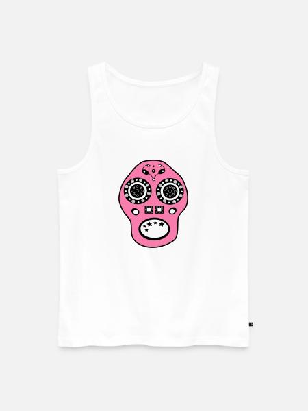 Skull - Men's Premium Organic Tank Top - white