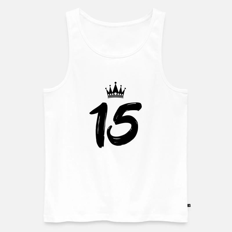 15 krone - Männer Premium Bio Tank Top - Weiß
