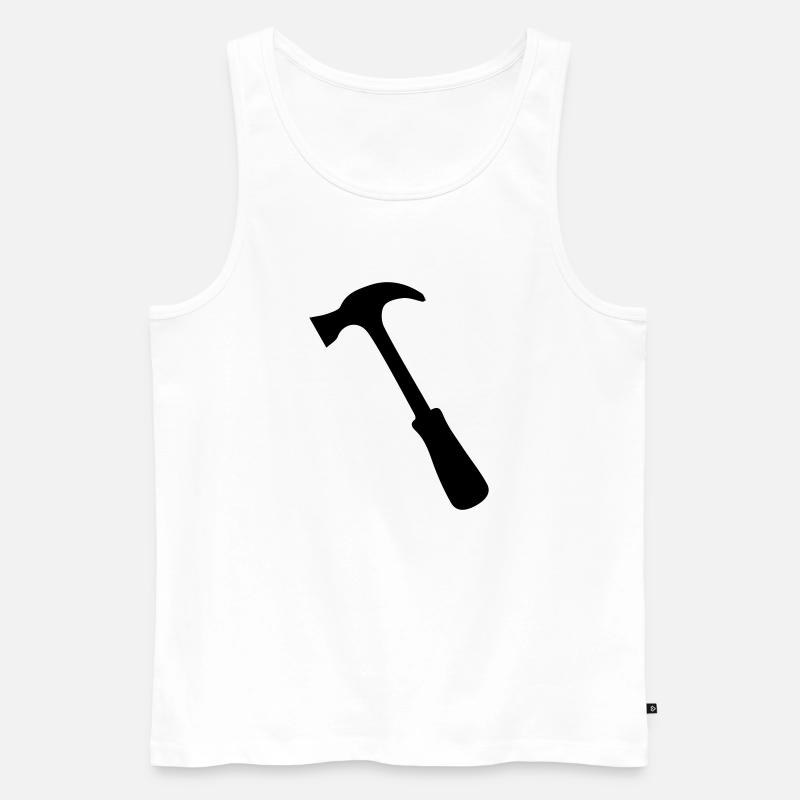 hammer - Männer Premium Bio Tank Top - Weiß