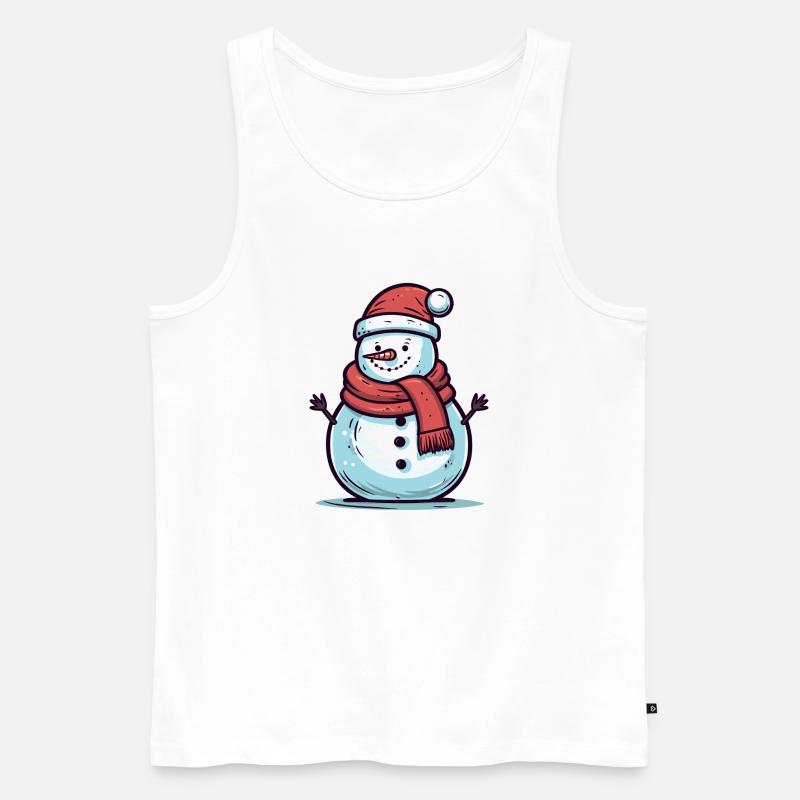 Ich bin der coolste Schneemann - Männer Premium Bio Tank Top - Weiß