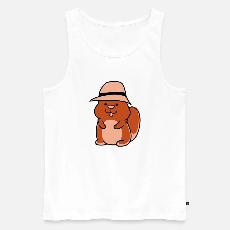 hamster funny - Männer Premium Bio Tank Top - Weiß