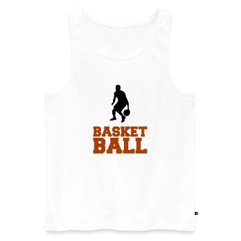 basket-ball - Débardeur bio Premium Homme - blanc - Devant - Michal (187cm)