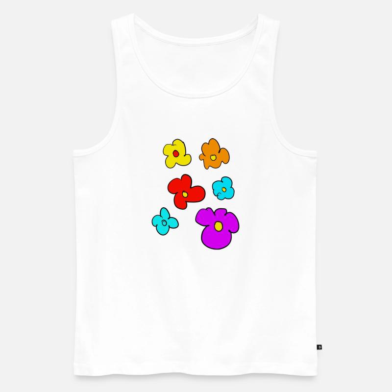 blumen - Männer Premium Bio Tank Top - Weiß