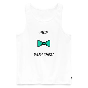 HAPPY FATHER'S DAY. DAD. FATHER'S DAY. FATHER - Men's Premium Organic Tank Top - white - Front - Michal (187cm)