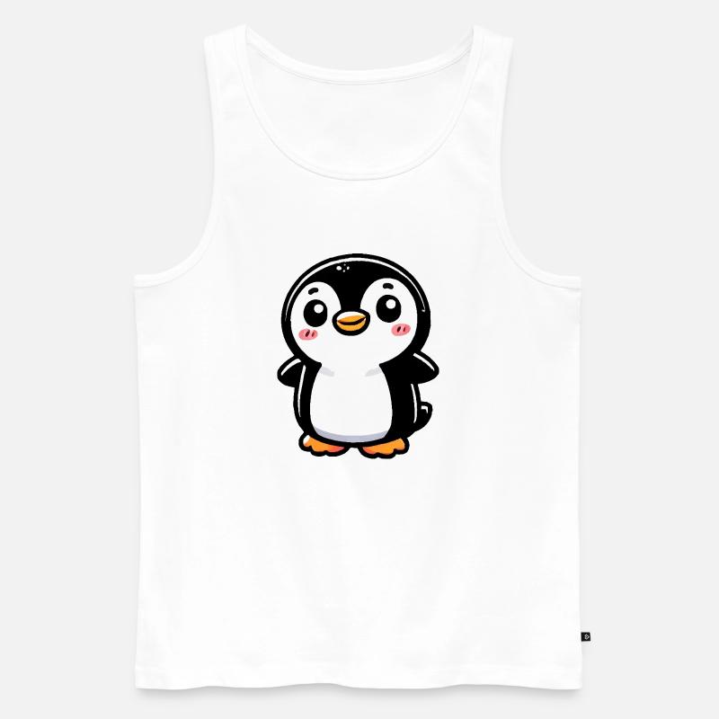 pinguin comic - Männer Premium Bio Tank Top - Weiß