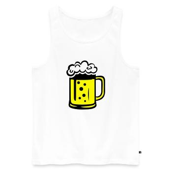 Bande dessinée de bière - Débardeur bio Premium Homme - blanc - Devant - Michal (187cm)