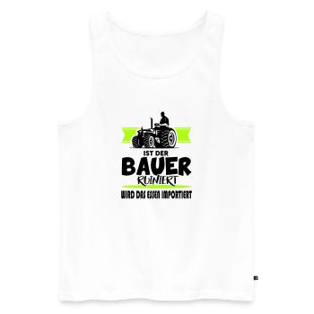 Ist der Bauer ruiniert Demostration Protest - Männer Premium Bio Tank Top - Weiß - Vorne - AI Model Male 178 light (178cm)