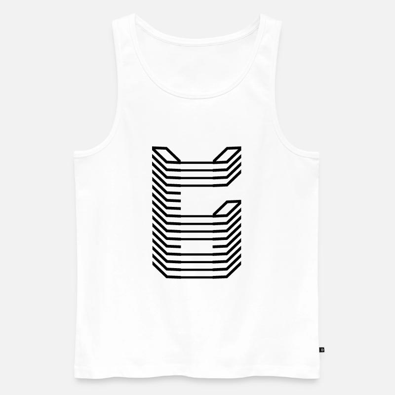Einzigartiges Buchstaben-G-Logo-Design - Männer Premium Bio Tank Top - Weiß
