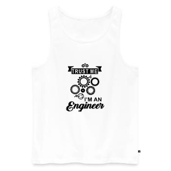 Trust Me I'm Enginner - Men's Premium Organic Tank Top - white - Front - Michal (187cm)