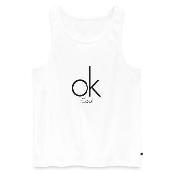 ok - Männer Premium Bio Tank Top - Weiß - Vorne - AI Model Male 178 light (178cm)