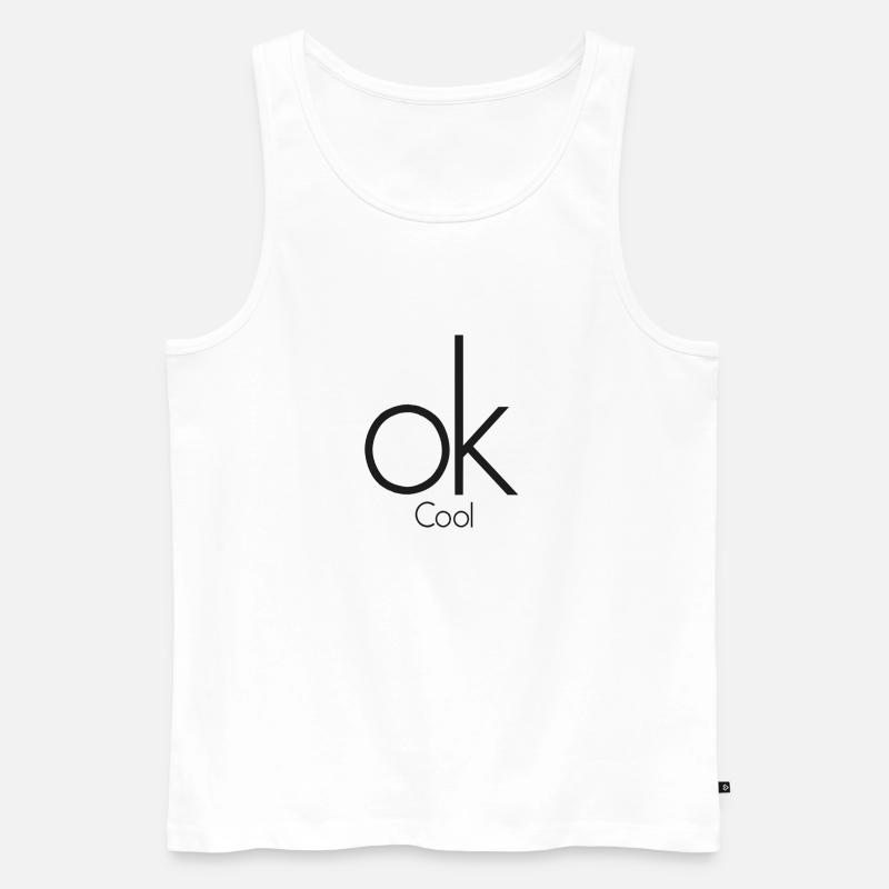 ok - Männer Premium Bio Tank Top - Weiß