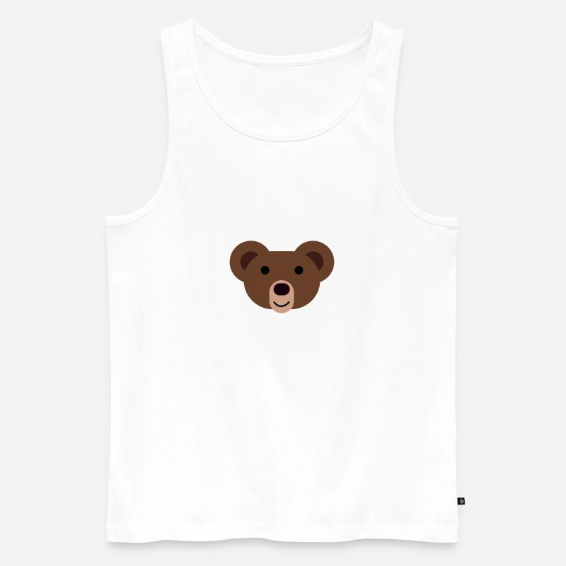 Bär Bear - Männer Premium Bio Tank Top - Weiß