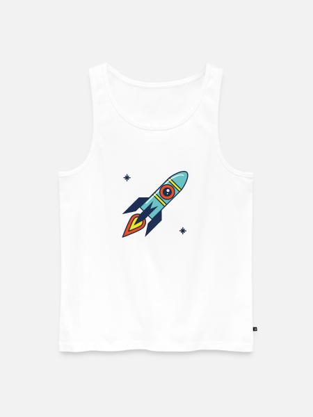rocket - Men's Premium Organic Tank Top - white