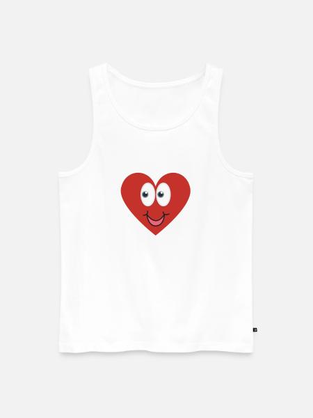 heart love - Men's Premium Organic Tank Top - white