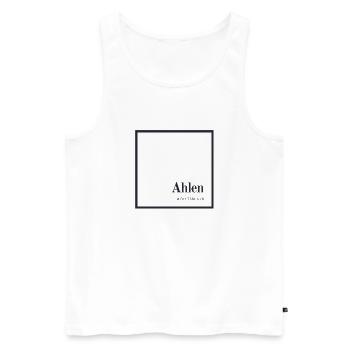 Ma ville - Ahlen - Débardeur bio Premium Homme - blanc - Devant - AI Model Male 178 light (178cm)