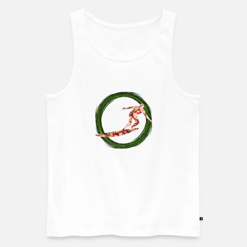 surfer e 214 - Männer Premium Bio Tank Top - Weiß