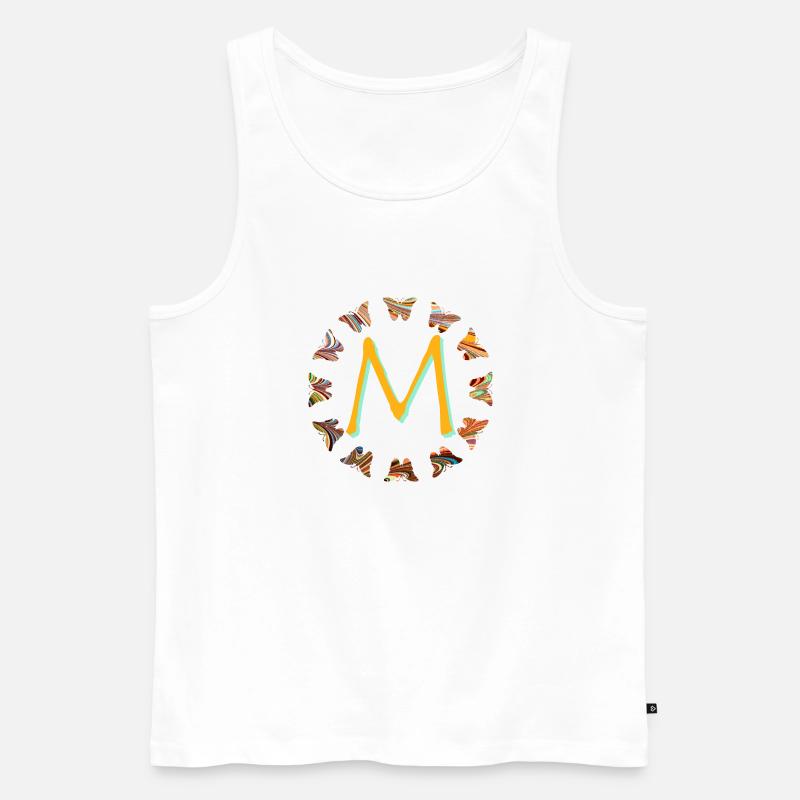schmetterlinge e 56 m - Männer Premium Bio Tank Top - Weiß
