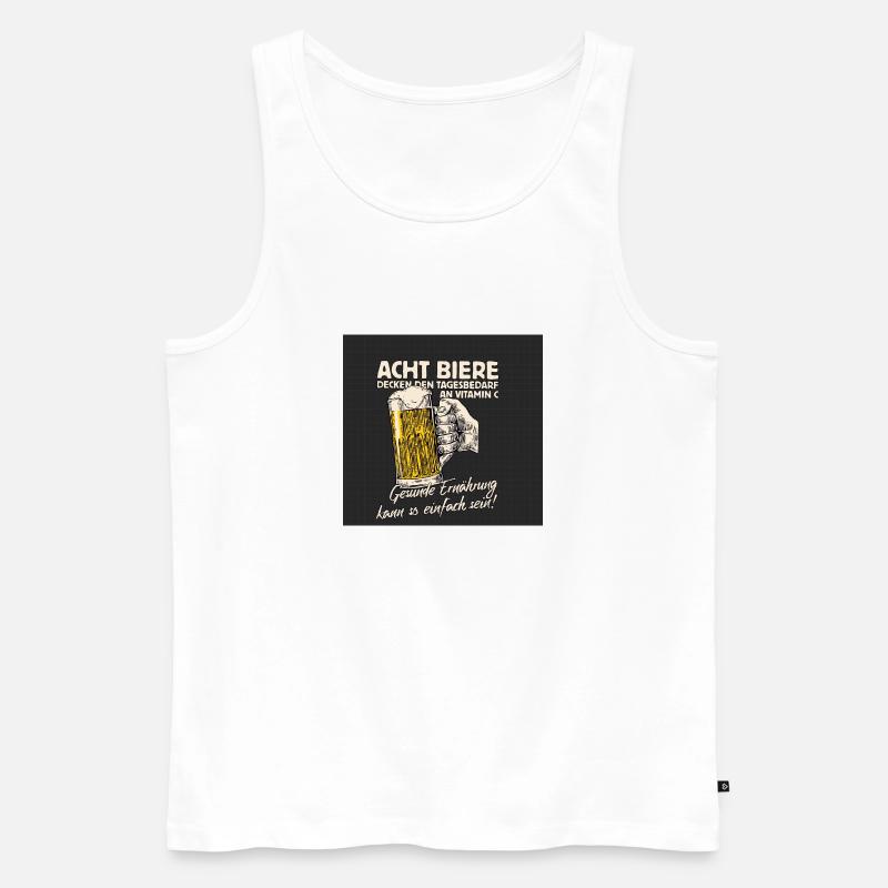 Trinkspruch - Männer Premium Bio Tank Top - Weiß