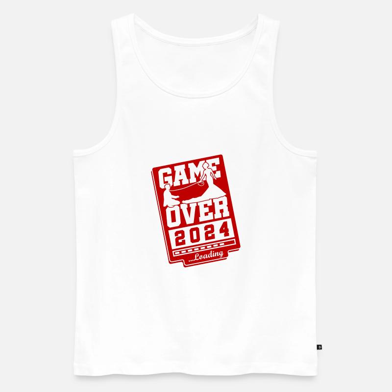 Hochzeit Loading 2024 Game Over - Männer Premium Bio Tank Top - Weiß