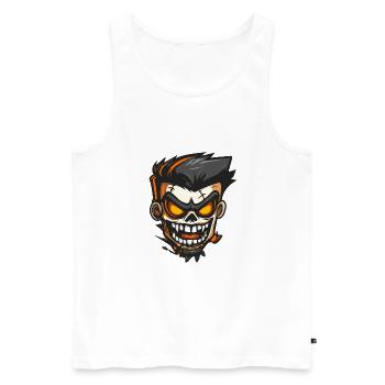 Zombie Halloween Creepy - Men's Premium Organic Tank Top - white - Front - Michal (187cm)