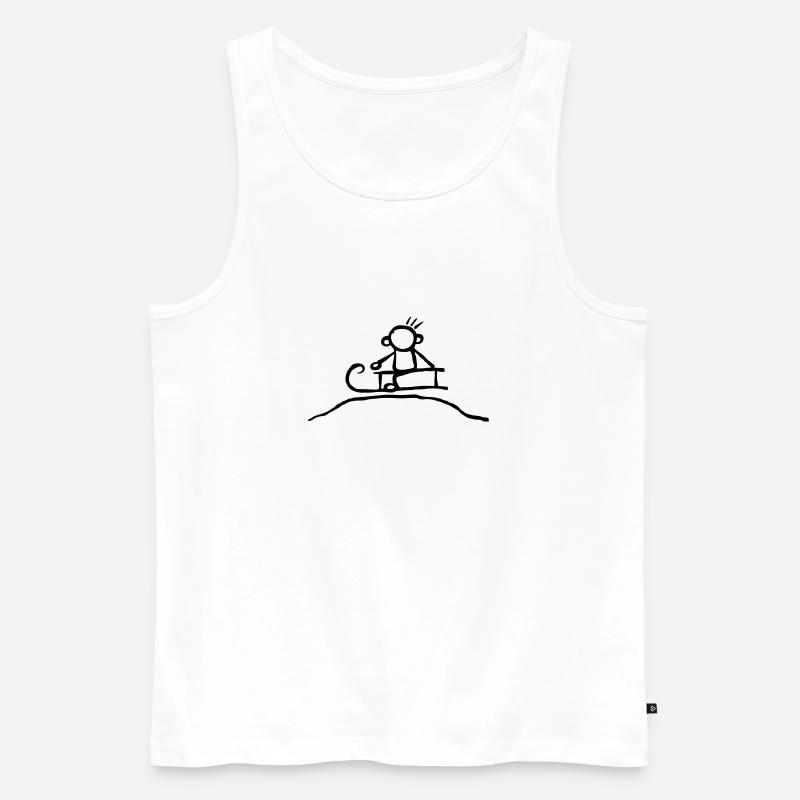 Schlittenfahrt Winter - Männer Premium Bio Tank Top - Weiß