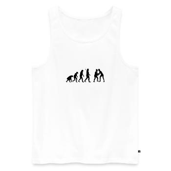 Ringen - Männer Premium Bio Tank Top - Weiß - Vorne - Michal (187cm)