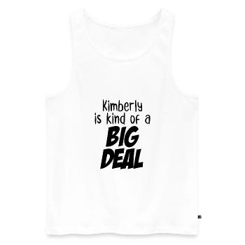 Kimberly ist irgendwie eine große Sache - Männer Premium Bio Tank Top - Weiß - Vorne - Michal (187cm)